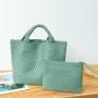 Pure Hand Woven Tote Women'S New Fashion Leisure Large Capacity Woven Shoulder Handbag