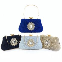 High Quality Fashion Wedding Evening Bag Glitter Luxury Diamond Mobile Phone Bag Makeup Bag