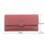 Latest Arrival Long Student Coin Purse Wallets Clutch Three-fold Buckle Circle Metal Multi-function Card Holder Wallet For Women
