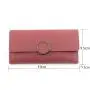Latest Arrival Long Student Coin Purse Wallets Clutch Three-fold Buckle Circle Metal Multi-function Card Holder Wallet For Women