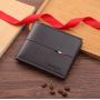 Hot Selling Men's Casual Short-Style Horizontal Wallet New Cross-Border Multi-Card Bank & Credit Card Holder Waterproof Feature