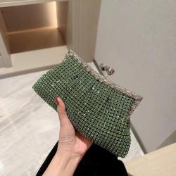 Dress Wedding Bride Handbag Shiny Design Party Lady Portable Purse Luxury Rhinestone Evening Clutch Bag sac tendance 2024