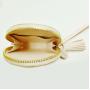 2024 Custom Logo Genuine Leather Mini Round Coin Purse For Women Small Pouch Bag