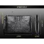 Wholesale Hot Selling Genuine Crocodile Leather Zipper Long Clutch Bag  For Men Customized Casual Portable Men Clutch Bags
