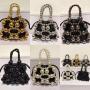 Small Hollow Out Purses Luxury Women's Handheld Bead Bag Purses Fashion Banquet Party Shoulder Bag Beaded Clutch Purse Mini Bags