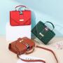 Simple Single Shoulder Messenger Portable Bag China Wholesale Women Shoulder Bag Cheap Small Square Rivet Bag for Ladies