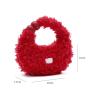 2024 Winter Fur Bag women's Work handbag Korean Style Luxury Trend Faux Fur Fuzzy Fluffy Plush  Lady Women's Shoulder Bags
