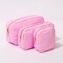 RTS No MOQ Nylon Large Cosmetic Bag Zipper Toiletries Organizer Bag For Women Girls Gift Makeup Pouch nylon bag