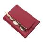2024 Manufacturer Customized Genuine Leather Plain Ladies Zipper Wallet Blocking Credit Card Rfid