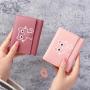 Women PU Leather Short Small Wallet New Fashion Custom Logo Portable Solid Color Simple Ladies Wallets Coin Purse Card Bag
