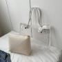 Custom New Female Bag  Niche Design Female Bag Tote  Zipper Shoulder Bag PVC Print