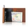 Custom Genuine Leather Pop up Card Holder Aluminum Wallet Crazy Horse Leather Metal Card Holder
