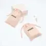 Promotion Gauze Cotton Gift Packaging Makeup Cosmetic Bag Natural Gauze Drawstring Cotton Cosmetic Pouch