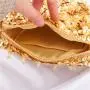 Wholesale gold sequins handbag fashion pearl handle handbags wholesale evening dress bag woman crossbody bags