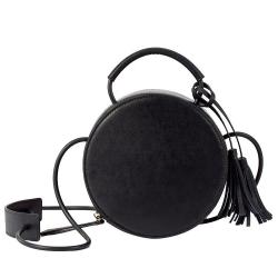 Low MOQ Round Mini Handbag Fashion Barrel Shoulder Bags With Tassel Handmade Female Handbags