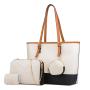 Female bag 2024 new elegant and fashion tote bag single shoulder bag card holder small pouch 4 in 1sets