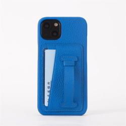 Luxury Designer Genuine Leather Mobile Phone Cover Case With Card Holder Finger Handle For Iphone 13 pro max