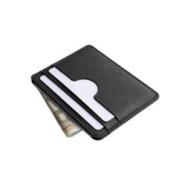 Rfid blocking leather card holder slim front pocket men's card holder