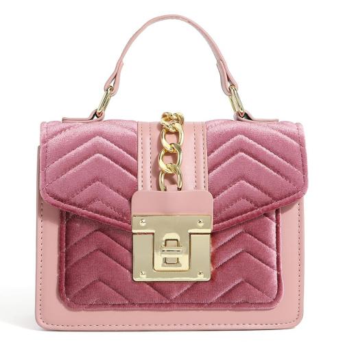 2024 new velvet rhombic chain handbags women fashion shoulder strap messenger bag