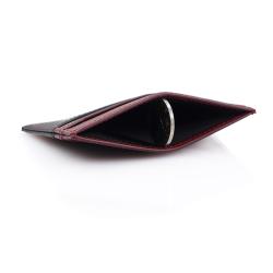 Factory custom genuine leather card holder minimalist mini wallet holder rfid front pocket wallet card holder