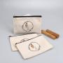 Custom Design Logo Printing Canvas Cosmetic Zipper Bag Natural Travel Bag Cotton Canvas Pen Makeup Cosmetic Pouch