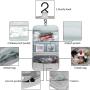 Cosmetic Bag Hanger Hanging Toiletry Bag Large Transparent Pvc Washing Cosmetic Storage Bag For Make Up