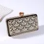 Hot Selling New Design Woman Silver Gold Diamond Evening Bag Flower Crystal Birthday Party Handbag Wedding Bridal Floral Purse
