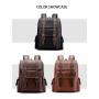 ZWY224 Wholesale Men Vintage Laptop Backpack PU Waterproof Wearable Fashion Backpack Daily Business Work Travel Shoulder Bag