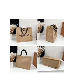KBW024 2023 Fashion Women Handbag Linen Women Bag Large Capacity Casual Shoulder Bag Fashion Letter Package