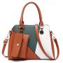ZR379 Combination Women's Bag 2023 New Fashion Contrast Color Splicing Mother and Child Bag Handbag Single Shoulder Crossbody