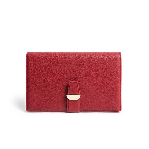 Unique Fashion Wholesale Luxury Lock Red Womens Wallets Small Vegan Purses Custom Logo Ladies Chain Crossbody Wallets Bags