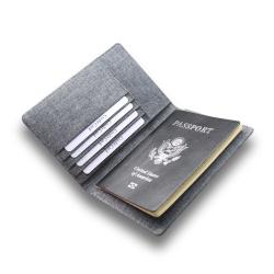 Hot selling canvas passport holder slim RFID card holder passport cover