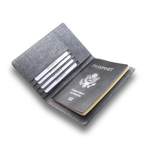 Hot selling canvas passport holder slim RFID card holder passport cover