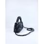 Custom acrylic resin beaded beads hand bag New Fashion Handmade Crossbody Bag Beautiful Black Glass Beads Shoulder Bag