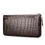Custom 2023 Luxury Classic Real Genuine Crocodile Croco Skin Leather Unisex Zipper Long Organizer Clutch Wristlet Wallet Men