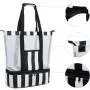 Beach Tote Bag with Detachable Cooler Compartment Insulated Picnic Cooler Bag Pool Bag for Women