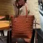 Luxury Ladies Casual Handbags Women'S Embossed Crocodile Genuine Cowhide Leather Tote Bucket Crossbody Shoulder Bag Purses