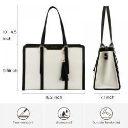 2023 LOVEVOOK women laptop tote bag canvas lightweight office computer bags 15.6in laptop layer custom laptop handbags for women