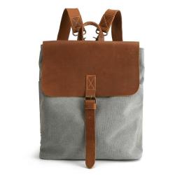 2024 Custom Women Canvas Backpack Bag For Stylish Ladies With Crazy-horse Leather