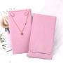 Custom Gold Stamping Microfiber Jewelry Display Luxury Suede Microfiber Necklace Earring Jewelry Pouch With Insert Card Pad