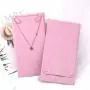 Custom Gold Stamping Microfiber Jewelry Display Luxury Suede Microfiber Necklace Earring Jewelry Pouch With Insert Card Pad