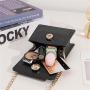 2024 New PVC Leather Jelly Mini Handbags For Women Fashion Trend Famous Brands Women Square Small Jelly Mini Bags