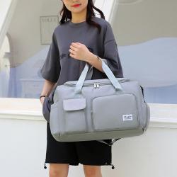 Large capacity portable fitness shoulder independent shoe compartment yoga travel bag