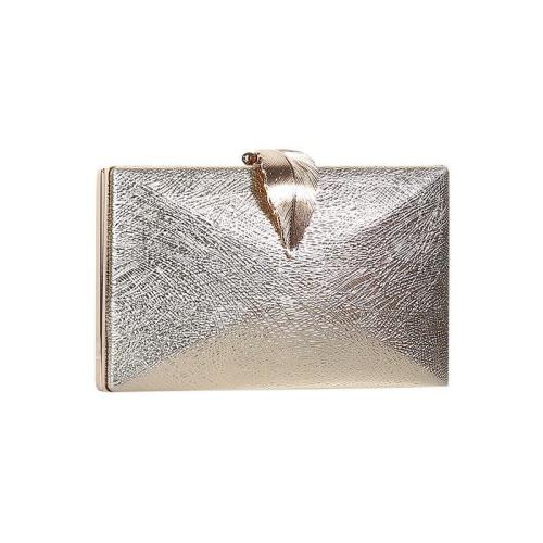 New factory direct ladies bag evening clutch bag diagonal cross female banquet handbag leaf chain small square bag