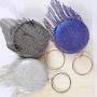 New metal box purse fashion handbags woman party wedding bag round luxury rhinestone tassels evening bag lady bags pochette femme