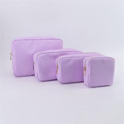 Customize Logo Design Multi Colors Fashion Makeup Organizer Metal Zipper Waterproof Nylon Large Women Travel Cosmetic Bag