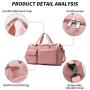 custom design leisure waterproof durable shoulder tote weekender gym sport bag with shoes storage black travel duffel bags