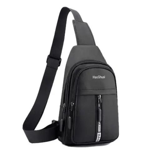 ZR855 Man Chest Bag New Waterproof Shoulder Bag Sports Travel Crossbody Leisure Solid Color Print logo Business High Quality Bag