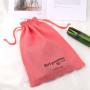 ODM Free Sample Custom Logo Printing Drawstring100% Linen Shopping Dust Bag For Promotion Handbag Luxury Cotton Linen Dust Pouch