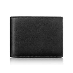 Hot sale Custom men's flip wallet rfid blocking custom logo men's bag leather flip wallet with gift box
